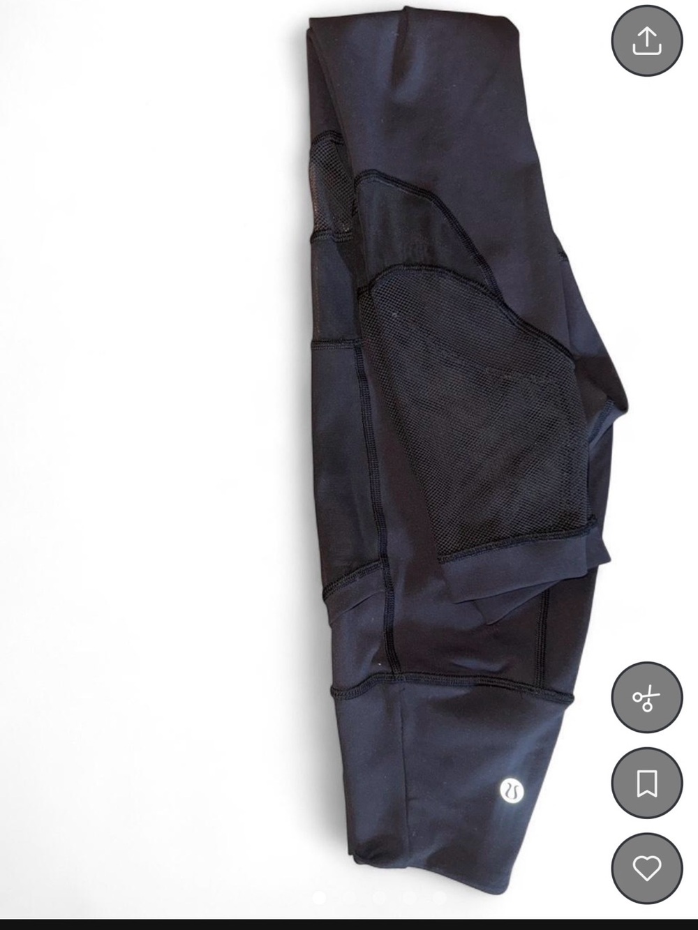 lululemon athletica Black Mesh Panel Leggings